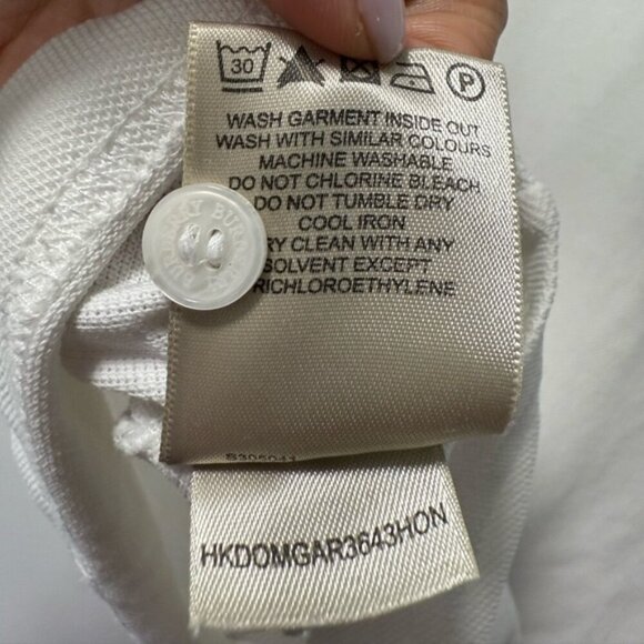 Burberry White Polo Shirt size S - Picture 7 of 9